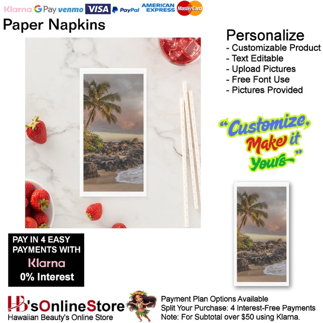 Sunset Beach Handtuchpapier Napkins 12 Serviette (Sunset Beach Tables Kitchen Restaurant Decor Paper Guest Towels 12.)