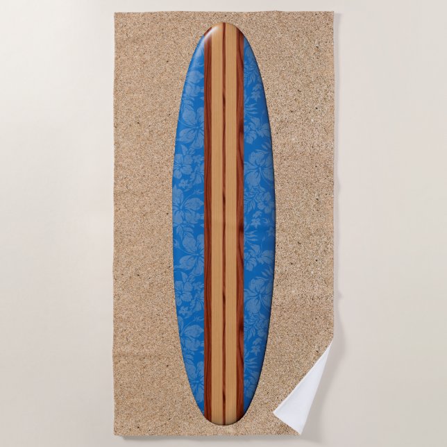 Sunset Beach Hawaiian Imitate Surfboard - Blue Strandtuch (Vorderseite)