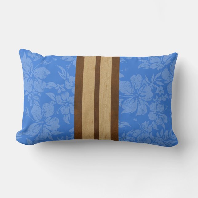 Sunset Beach Hawaiian Surfboard Lumbar Pillows Lendenkissen (Vorderseite)