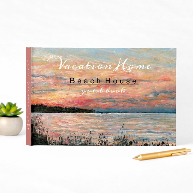 Sunset Beach Home Location de vacances Livre d'or (Sunset Beach Home Vacation Rental Guest Book from Jenn's Emporium. )