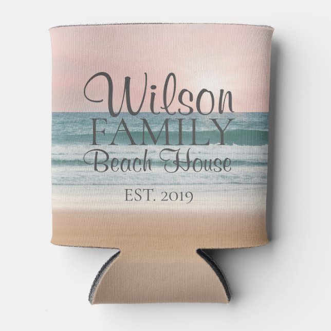 Sunset Beach House Seaside Vacation Dosenkühler (Vorderseite)