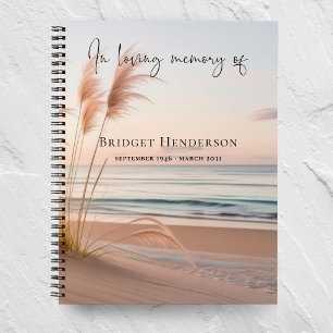 Sunset Beach In Loving Memory Gedenk Gast Notizbuch