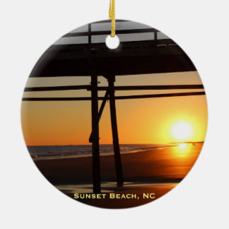 Sunset Beach NC Noël Arbre de Noël Ornement de voy