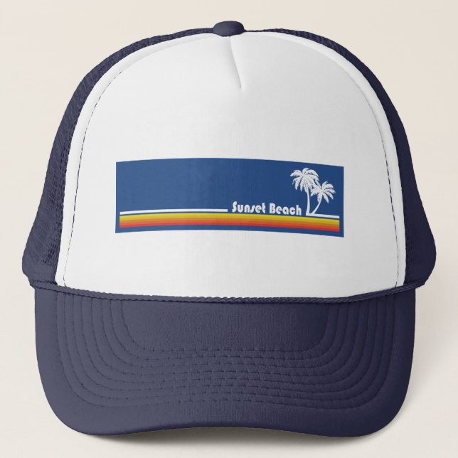 Sunset Beach North Carolina Truckerkappe (Vorderseite)