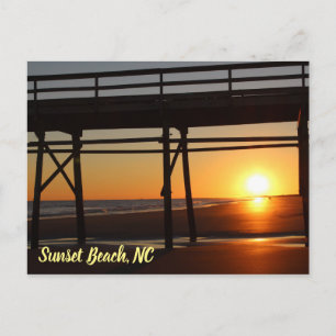 Sunset Beach North Carolina Urlaub Postkarte