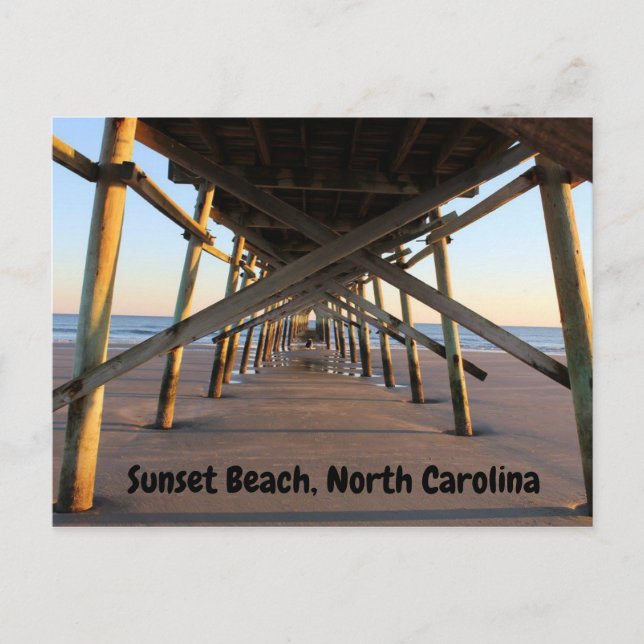 Sunset Beach North Carolina Vacation Foto Postkarte (Vorderseite)