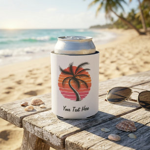 Sunset Beach Palm Tree Sommerurlaub nach Maß Dosenkühler