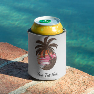 Sunset Beach Palm Tree Sommerurlaub nach Maß Dosenkühler