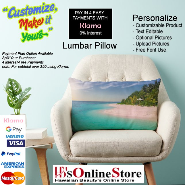 Sunset Beach Polyester Lumbar Coussin 10 (Sunset Beach Polyester Lumbar Pillow 10.)
