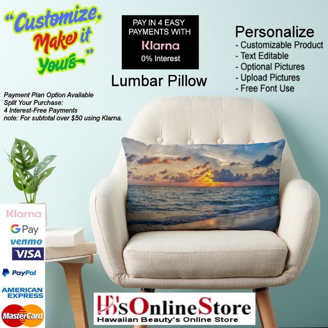 Sunset Beach Polyester Lumbar Pillow 20 Lendenkissen (Sunset Beach Polyester Lumbar Pillow 20.

)