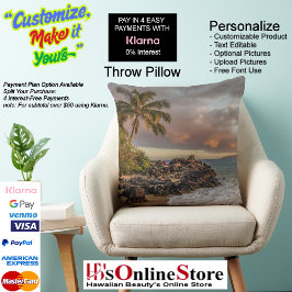 Sunset Beach Polyester Throw Kissen 12