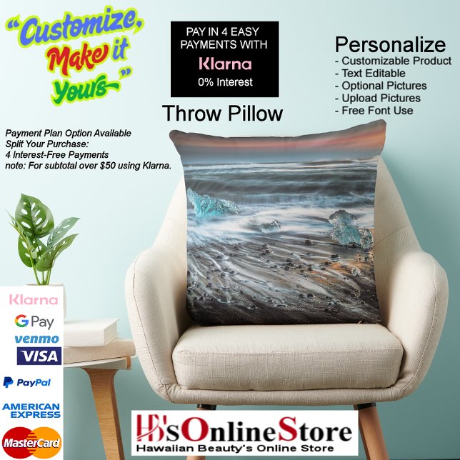Sunset Beach Polyester Throw Kissen 29 (Sunset Beach Square Polyester Large Pillow 29.)