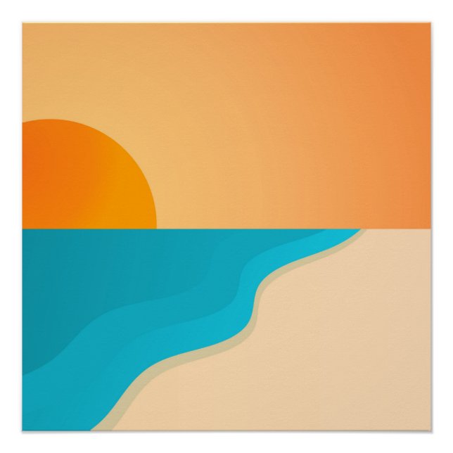 Sunset Beach Poster (Vorderseite)