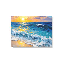 Sunset Beach Premium WrackCanvas Wall Art