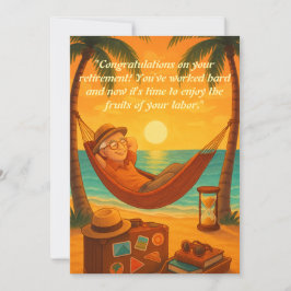 Sunset Beach Retirement Grußkarte Feiertagskarte