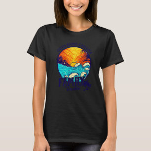 Sunset Beach Retro Außenbanks Carolina Family Vac T-Shirt