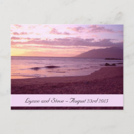 Sunset Beach Save the Date Ankündigungspostkarte