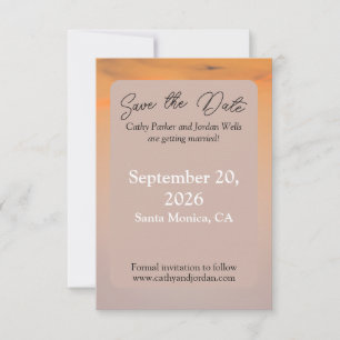 Sunset Beach Save the Date Card   Küstenhochzeit