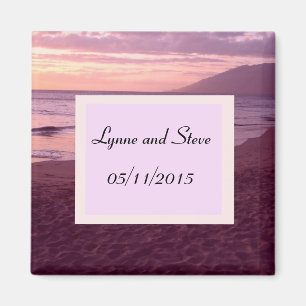 Sunset Beach Save the Date Magnet