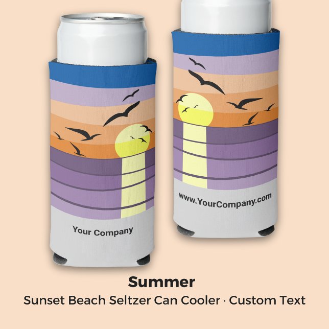 Sunset Beach - Sommerveranstaltung - Brand Selters Dosenkühler (Sunset Beach - Summer Event - Branded Seltzer Can Cooler)