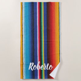 Sunset Beach Surfing Individuelle Name Strandtuch