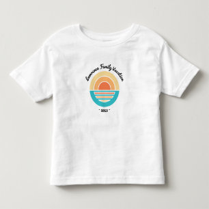 Sunset Beach Vacation Retro Wiedersehen Kreuzfahrt Kleinkind T-shirt