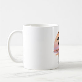 Sunset Beach Vibes – Minimalist Hand-Drawn Mug Kaffeetasse