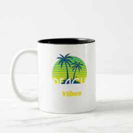 Sunset Beach Vibes Zweifarbige Tasse