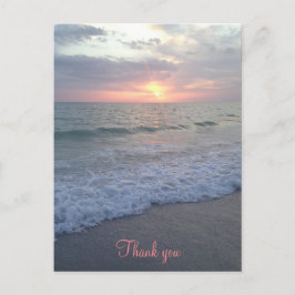 Sunset Beach Vielen Dank Postcard Postkarte