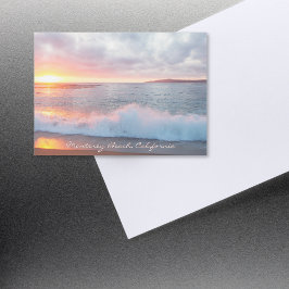 Sunset Beach Waves Monterey California Magnetkarte