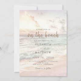 Sunset Beach Wedding | Oceanside Wedding Einladung