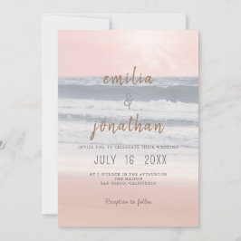 Sunset Beach Wedding | Oceanside Wedding Einladung