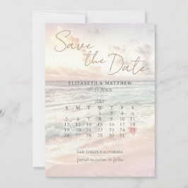 Sunset Beach Wedding Save The Date