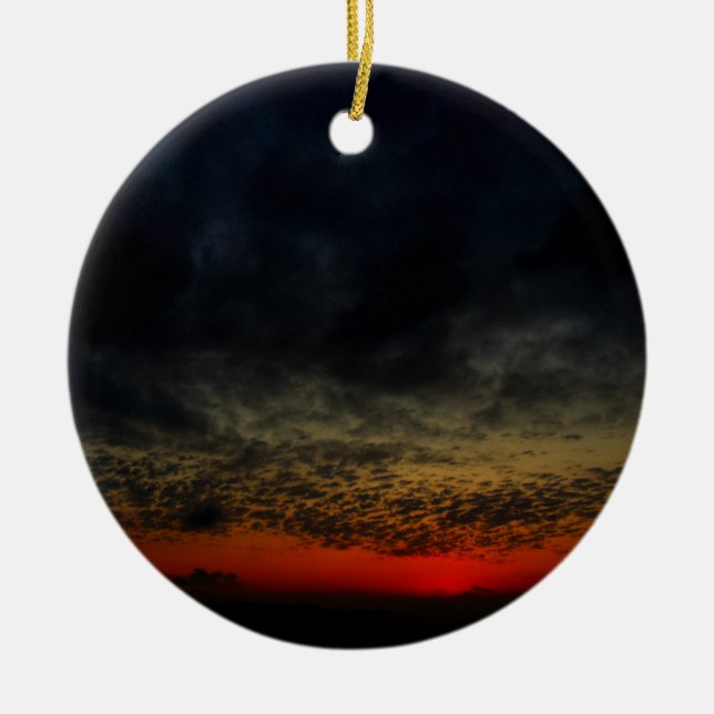 Sunset Before the Storm Keramik Ornament (Vorne)