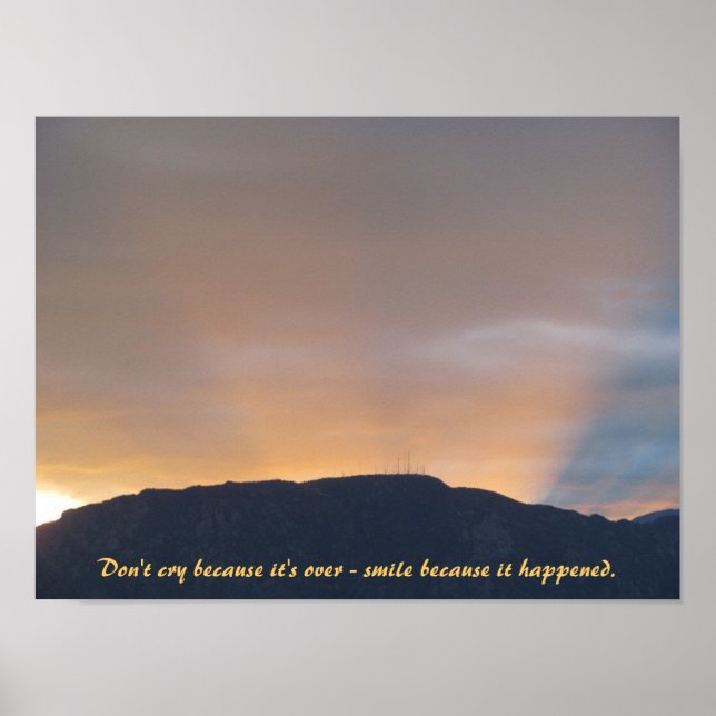Sunset Behind Cheyenne Mountain Poster (Vorne)