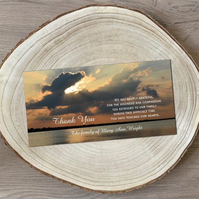 Sunset Beileid Vielen Dank Memorial Foto Card Dankeskarte (Von Creator hochgeladen)