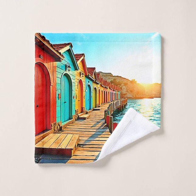 Sunset Bliss : Hues Balnéaires (Gant de toilette)
