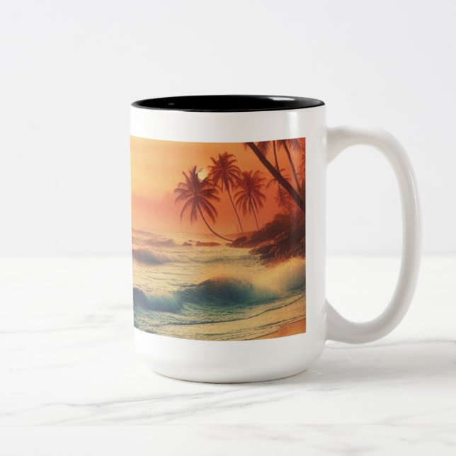 Sunset Bliss Zweifarbige Tasse (Rechts)