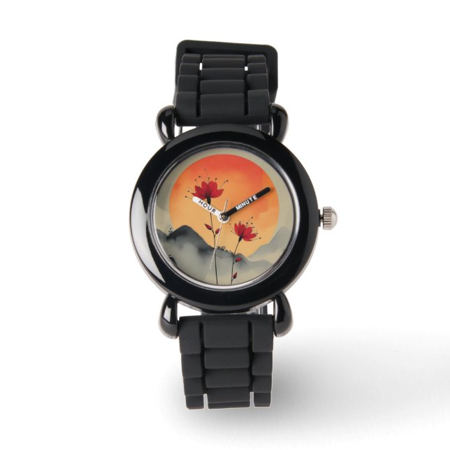 Sunset Blossom Wristwatch Armbanduhr (Vorderseite)