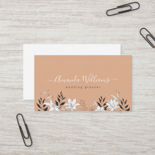 Sunset Boho Floral Design Carte de visite