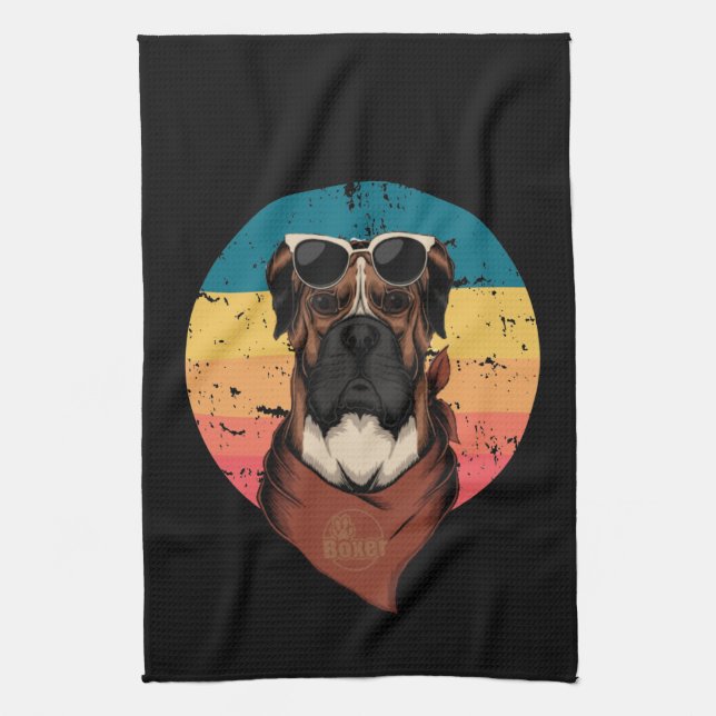   Sunset Boxer  Geschirrtuch (Vertikal)