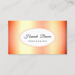 Sunset Bright Orange Ombre Color Gradient Gold Visitenkarte