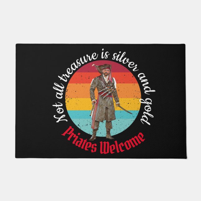 Sunset Brown Pirate Party Willkommen Fußmatte (Vorderseite)