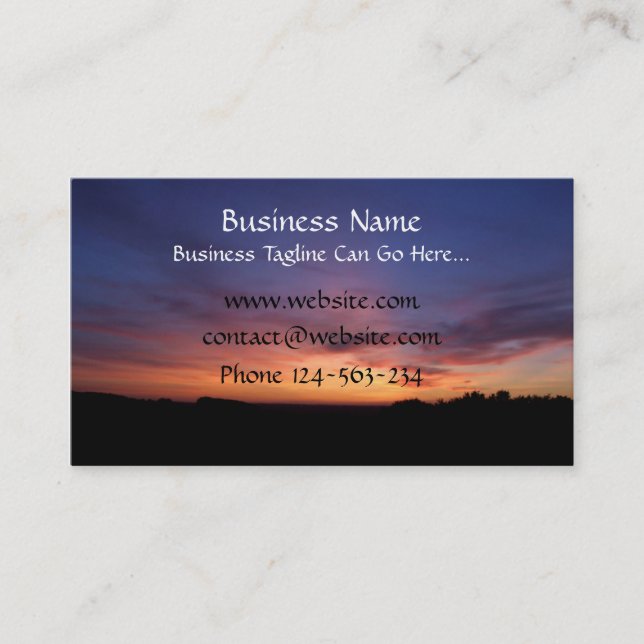Sunset Business Card Visitenkarte (Vorderseite)