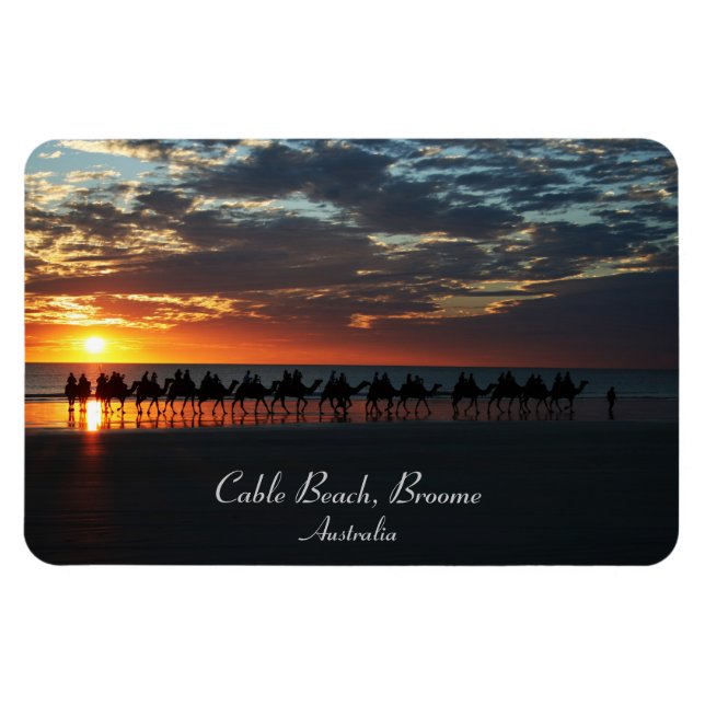 Sunset Camel Ride, Broome, Western Australien Magnet (Horizontal)