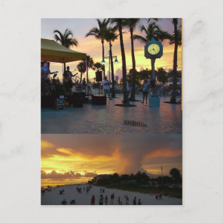 Sunset Celebration Postcard - Fort Myers Beach Einladungspostkarte