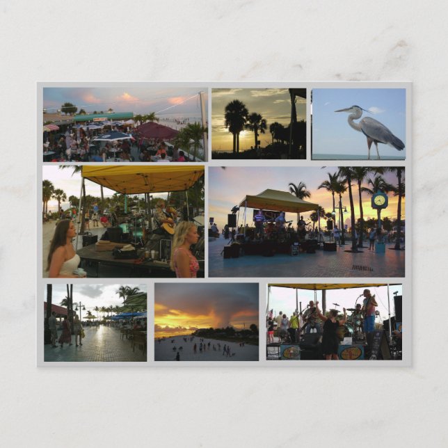 Sunset Celebration Postcard - Fort Myers Beach Postkarte (Vorderseite)