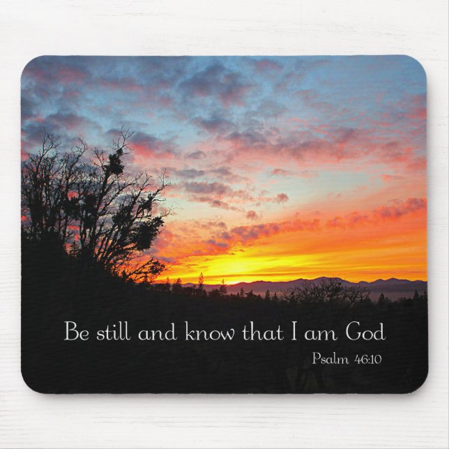 Sunset Christian Bible Verse Creationarts Mousepad (Vorne)