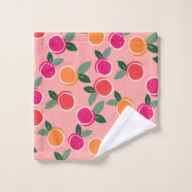 Sunset Citrus Symphony Badhandtuch Set (Waschlappen)