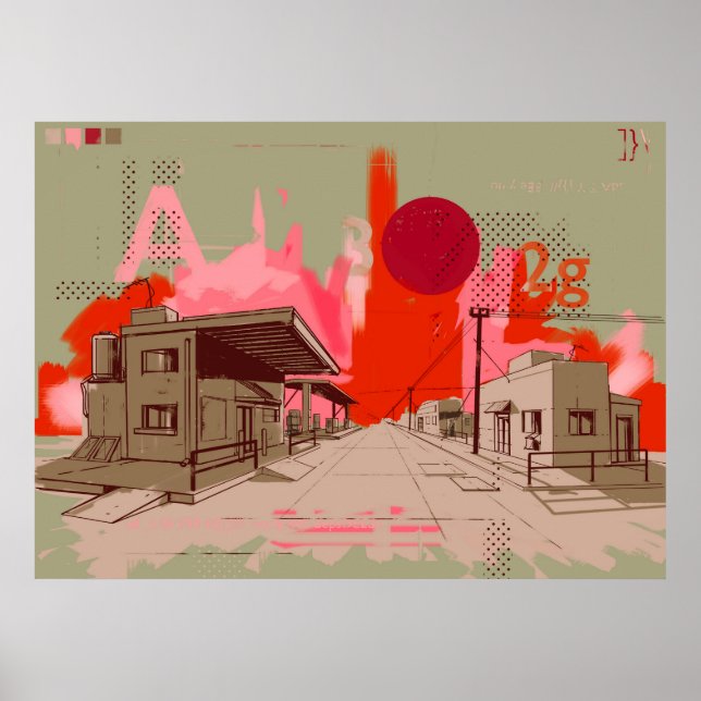Sunset City Poster (Vorne)